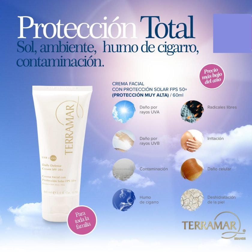 Crema Facial con Protección Solar FPS 50++ Terramar